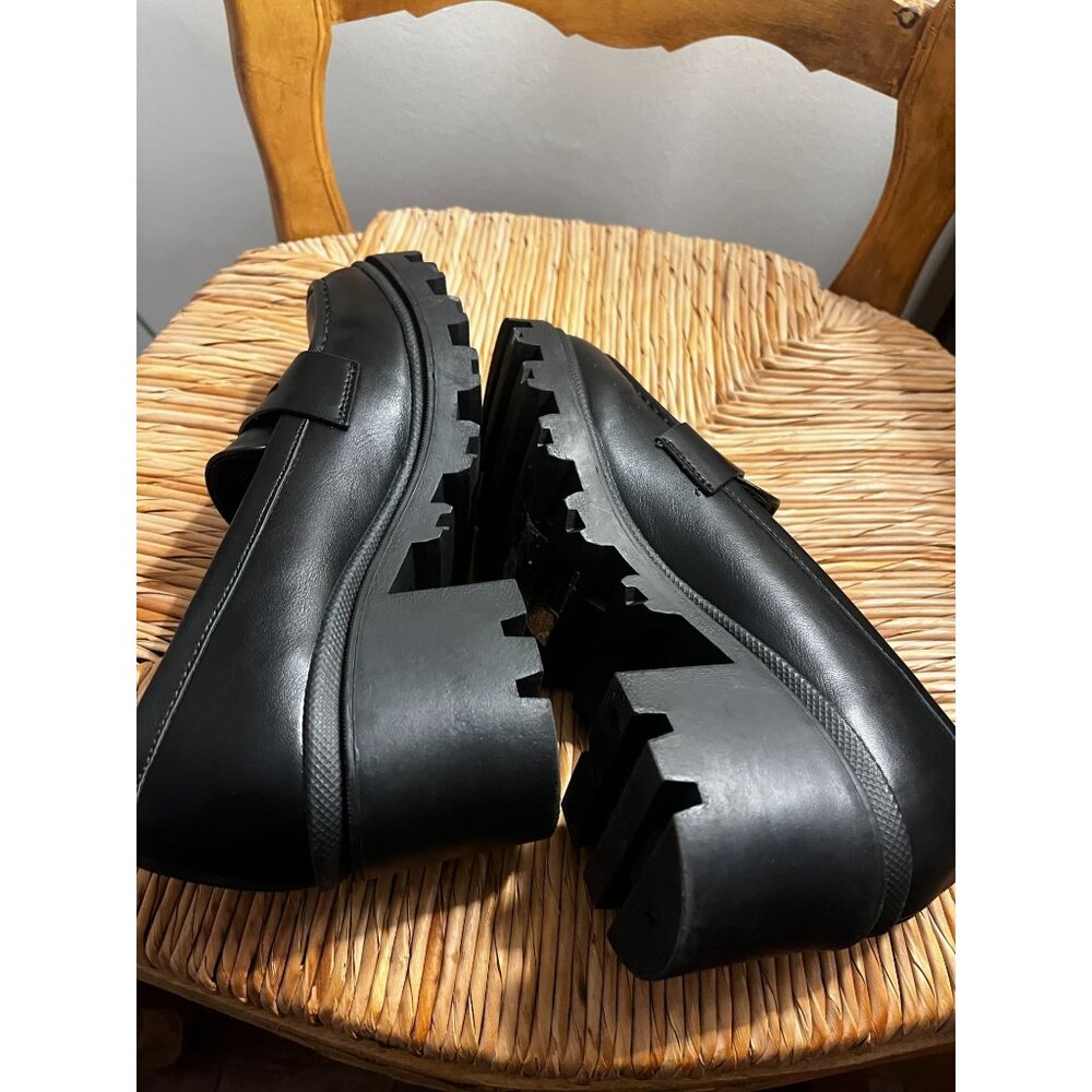Mudd Mary Jane Platform Penny Loafer Black Block Heel Y2k Size 8 - Picture 2 of 12